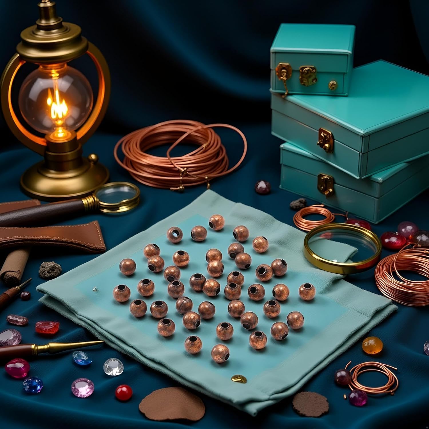 300Pcs/lot 3mm Antique Copper Round Spacer Beads Smooth Ball End Seed Metal Beads and Bead Assortments Beading and Jewelry Making Findings Accessories Supplie (0.12inch),Beading Supplies - Image 3