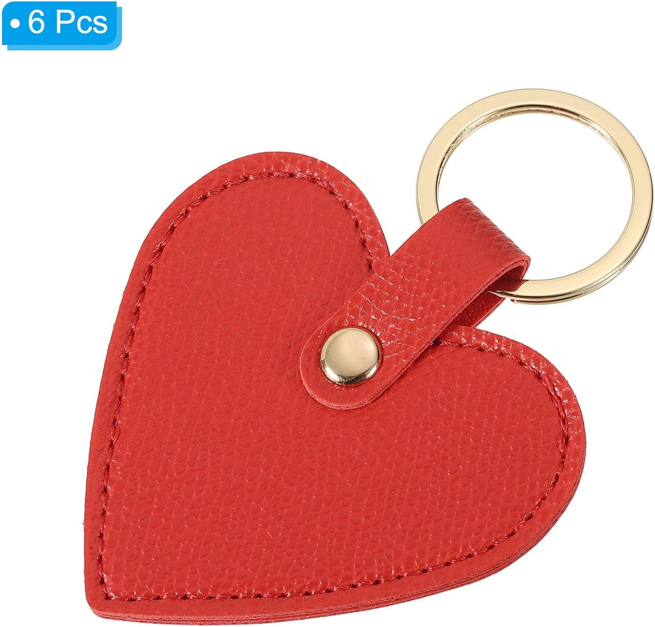 Patikil Heart Leather Keychain - Cute Valentine's Day Wedding Party Favors - Image 3