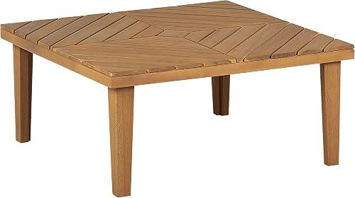Table Basse de Jardin Claire en Bois d'Acacia 70 x 70 cm Beliani