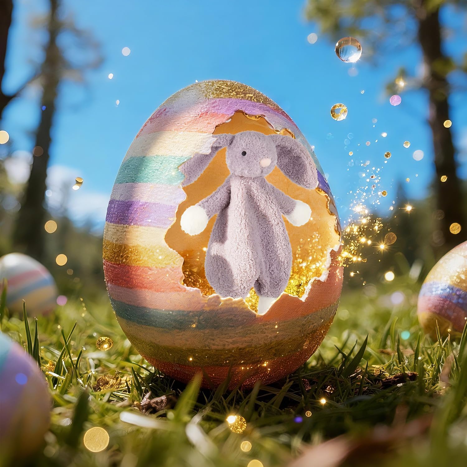 Apricot Lamb Bunny Snuggler Blanket Soft Loveys for Babies, Security Blanket for Baby Boy and Girl, for Infant and Toddlers - Image 2