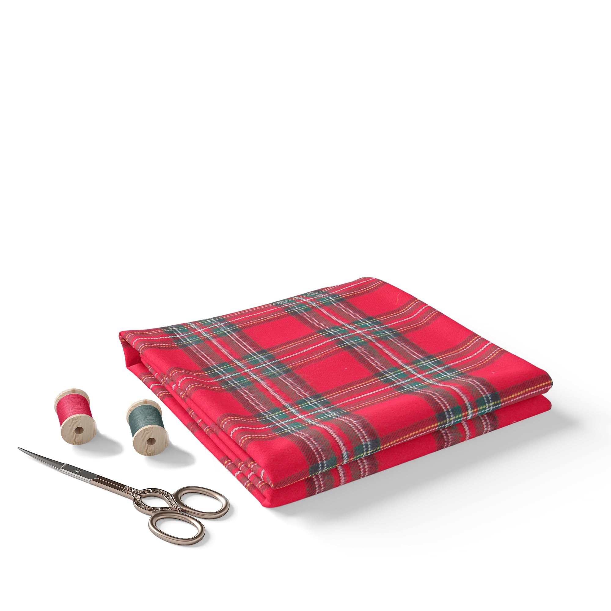 b bigreams - your comfort is our mission BIGREAMS Unstitched Yarn-Dyed Tartan Flannel Red Check Fabric for Sewing Purpose (1 Meter for As Per Your Use)-picture-17
