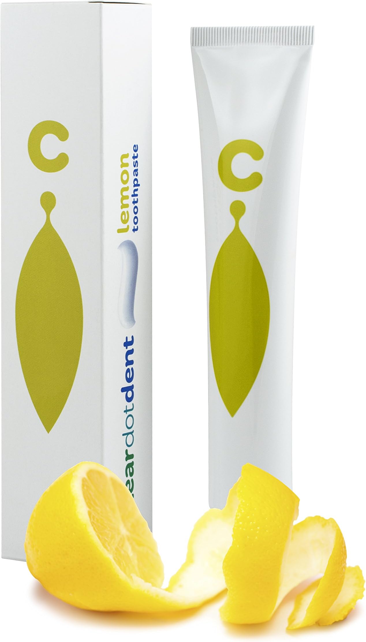 DENT Lemon Toothpaste - Fluoride Free, Sugar Free, Mint Free, Paraben Free, Removes Plaque and Bad Breath, Prevents Tooth Decay and Bleeding Gums - for Long Lasting Fresh Breath - (75ml)