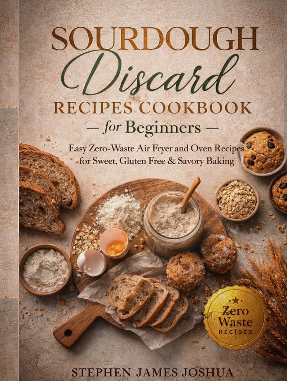 Sourdough Discard Recipes Cookbook for Beginners: Easy Zero-Waste Air Fryer and Oven Recipes for Sweet, Gluten Free & Savory Baking: Sourdough Starter Cookbook for Beginners