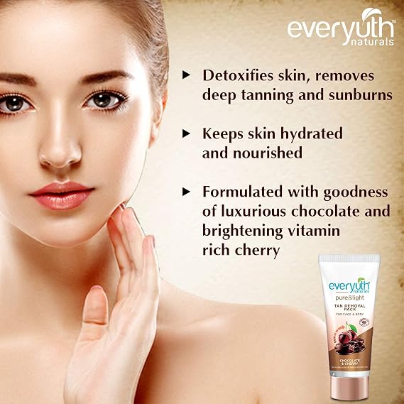 Everyuth Naturals Tan Removal Face Pack ، شوكولاتة وشيري ، 50 جم