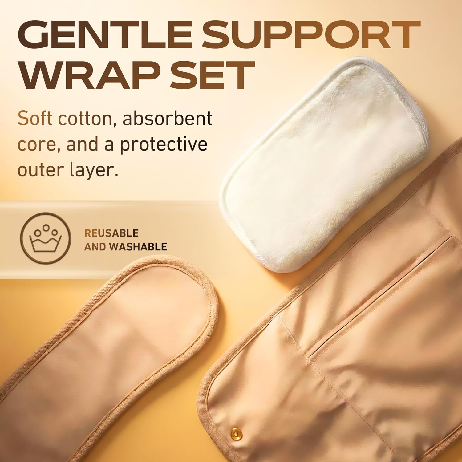 Dalileo Organic Castor Oil Pack Wrap Kit – 8oz Cold Pressed Oil with Abdominal & Neck Wraps + Flannel – Supports Relaxation, Comfort, Better Sleep & Everyday Self-Care – Reusable Organic Cotton Design