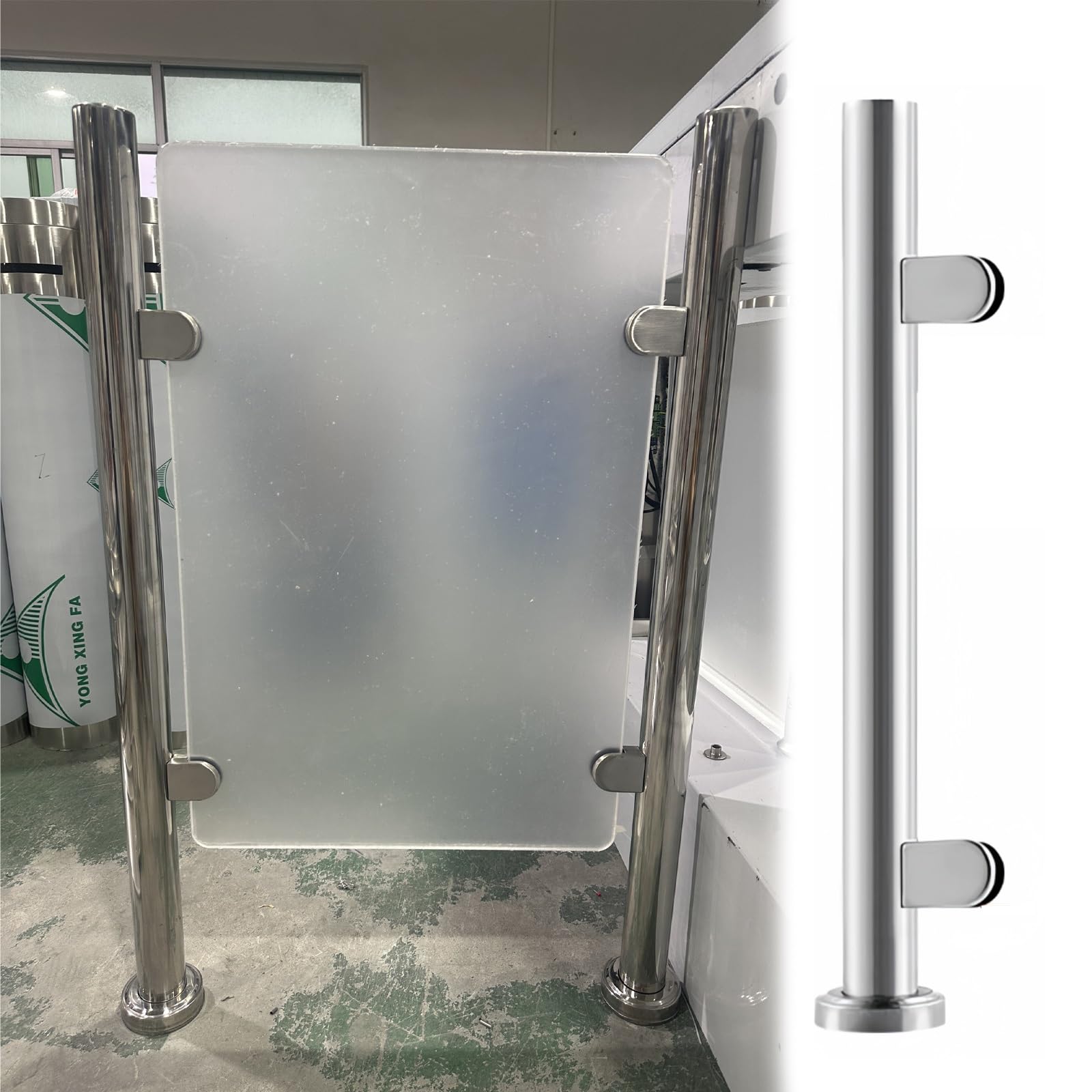 Kit de poteau de garde-corps en acier inoxydable pour escalier moderne