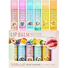 6片润唇膏组 水果清透天然润唇膏散装干裂唇女男持久护唇冬季抗裂抗碎裂保湿润唇膏果味旅行夏冬