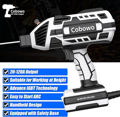 Miniatura 2 de Máquina de soldadura eléctrica portátil, soldador ARC de 110 V mejorado, 20-120 A, inversor IGBT, 6 corrientes variables, herramienta de soldadura
