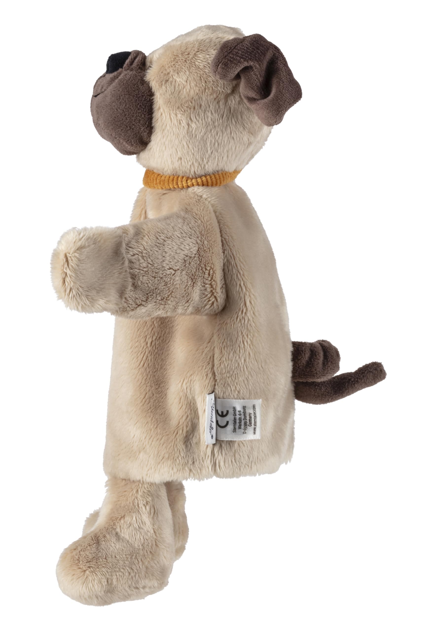 Sterntaler Bambola a mano per cani – giocattolo morbido per bambini per teatro delle bambole, raccontare, coccolare e promuovere la voce, perfetto compagno di gioco e idea regalo, marrone chiaro