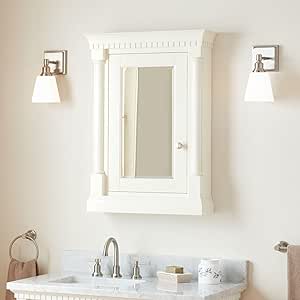 Signature Hardware 953834-24 Claudia 24" Framed Single Door Medicine Cabinet - White