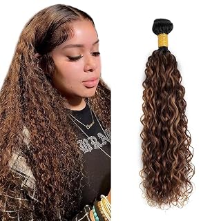 P430 Bundles Highlight Human Hair Bundles Ombre Brown Water Wave Bundle 20 inch #4 Water Wave Bundle 100g - Amazon product rated Grade A