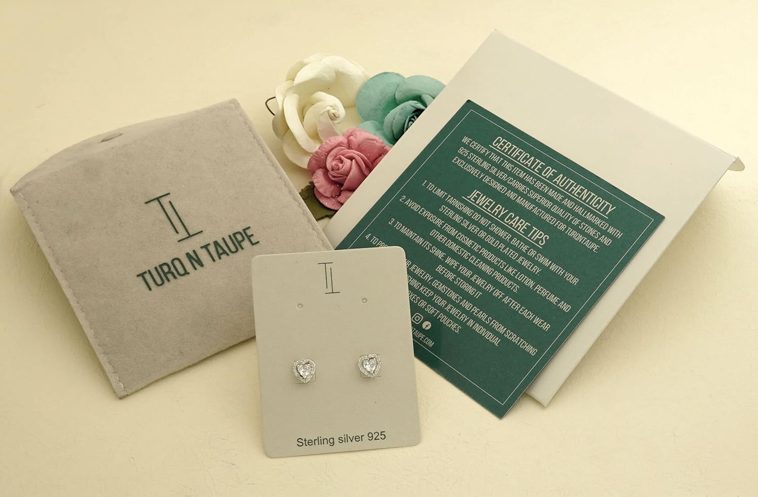 Sterling Silver Stud Earrings for Women Hypoallergenic Heart and Halo Stud Earrings Cubic Zirconia Stud Earrings for Women and Girls Small CZ Stud Earrings Set for Everyday Wear