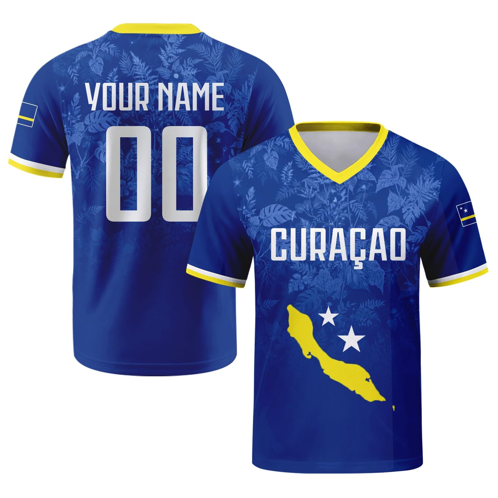 Custom 2026 National Soccer Jersey for Men Personalised Football Team Uniforms Jerseys Shirts Women Unisex A22 Curaçao Jerseys — image 1