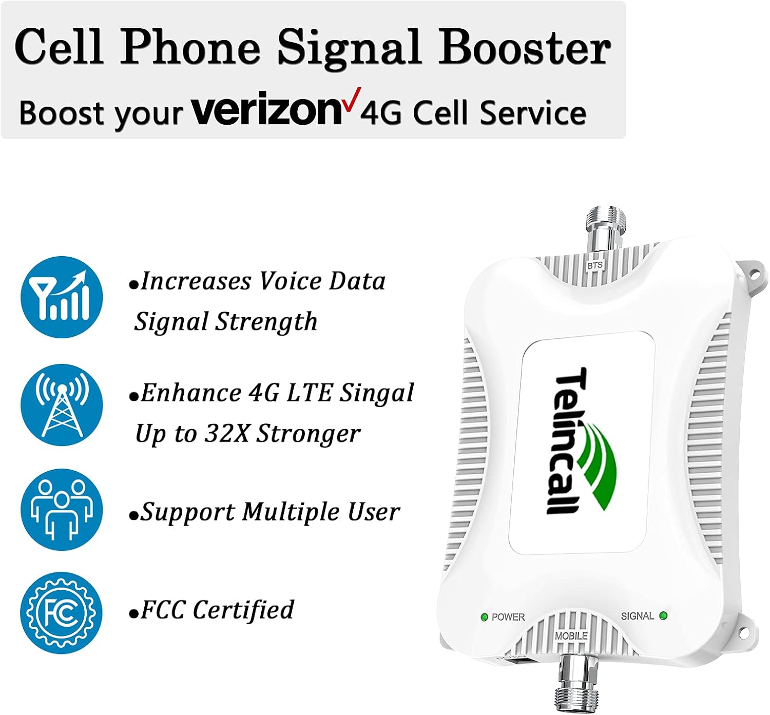 🔥 Cаѕhbасk uр tо 70% Cell Phone Signal Booster Kit for Home Up to 3,000 sq. ft U.S. Carriers Verizon 700MHZ Band 13 Boost Voice and Data Cell Phone Amplifier Signal Booster Verizon 4G LTE Signal Booster