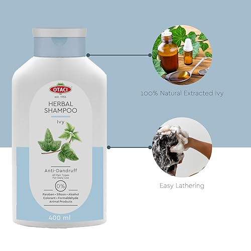 Miniatura 6 de OTACI Herbal - Champú de hiedra con 10 hierbas curativas, limpieza profunda, sin sulfato, fórmula vegana infundida con romero, salvia, manzanilla