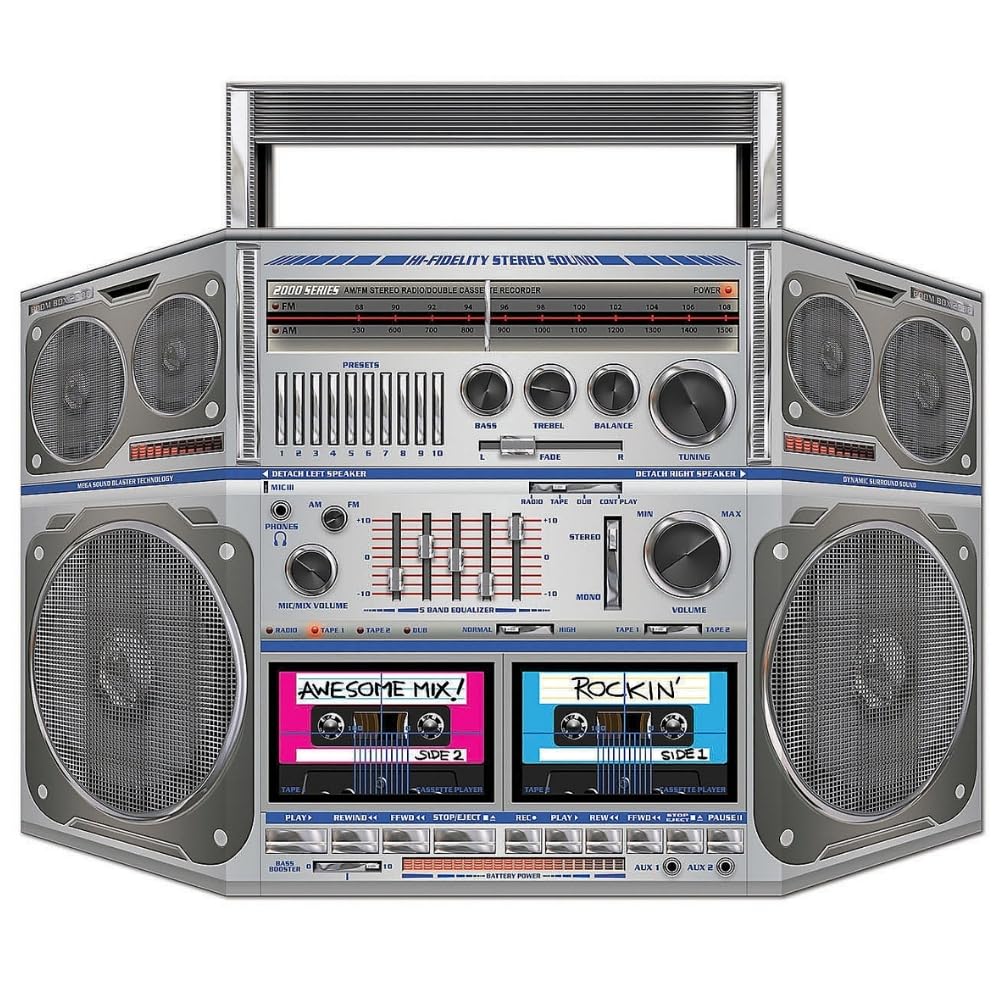 Amazon.com: Awesome 80s Boombox Cardboard Stand-Up - Party Decor
