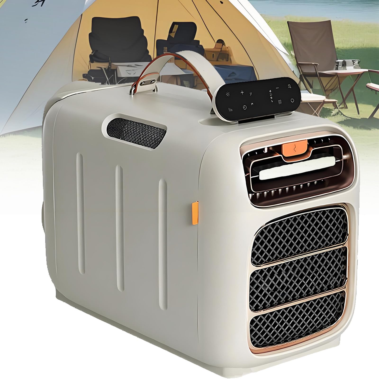 HuanSebesity Outdoor Portable Air Conditioner,Camping Ac Unit for Tent,800w Low Power,3 Wind Speeds,Dehumidifier & Timer for Rv Caravan Tent Camping cool