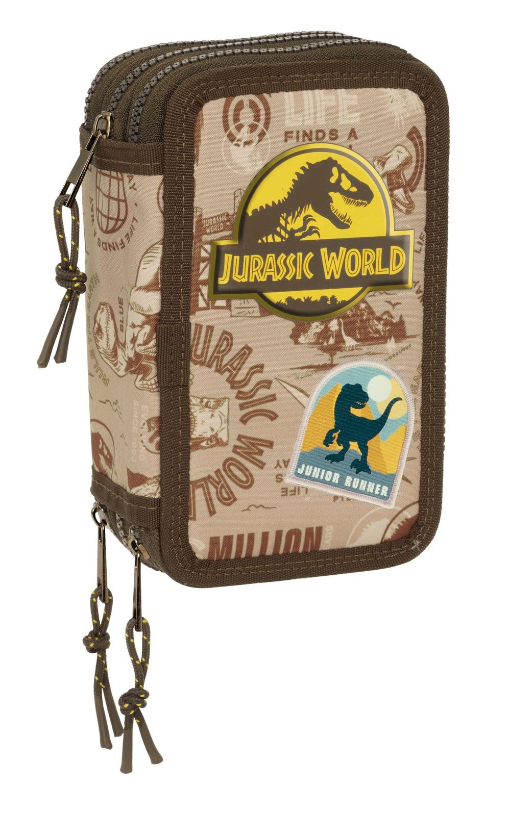 SAFTA Triple Filled Jurassic World Pencil Case 36 Pieces One Size