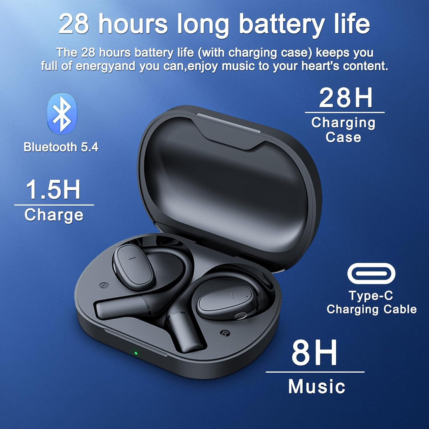 AI Translator Earbuds, Translation Earbuds Real Time,Translating Headphones,Audifonos traductores inglés español, Language Translators，Fit iOS and Android, for Travel Learning,Black