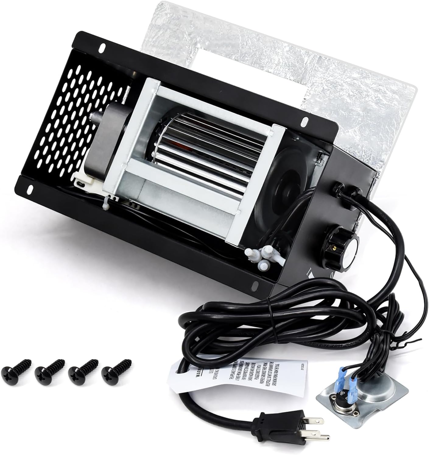 Adviace PBAR-2427 Blower Fan for Pleasant Hearth VFS2-PH30DT LWS-127201 VFS2-PH20DT VFS-PH30DT GWS-1200 HWS-224172MH WS-2417 WS-3029 Vent-Free Stoves or Wood Stoves, With Thermostat Switch