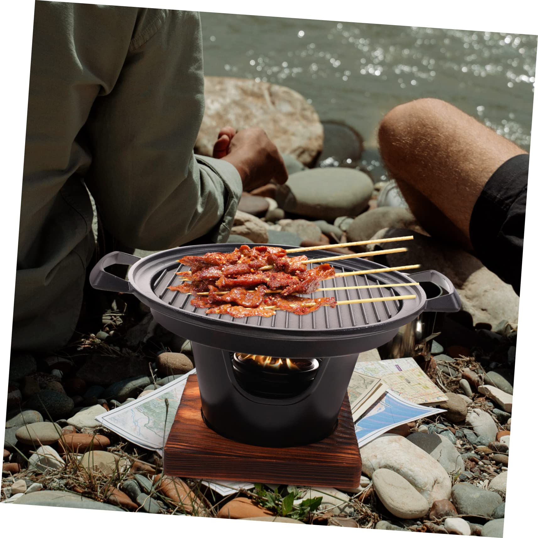 Lekka kuchenka do grillowania ze stopu aluminium, przenośny stojak do grillowania na kemping, akcesoria do grilla na zewnątrz i wewnątrz, kompaktowy piekarnik do łatwego gotowania