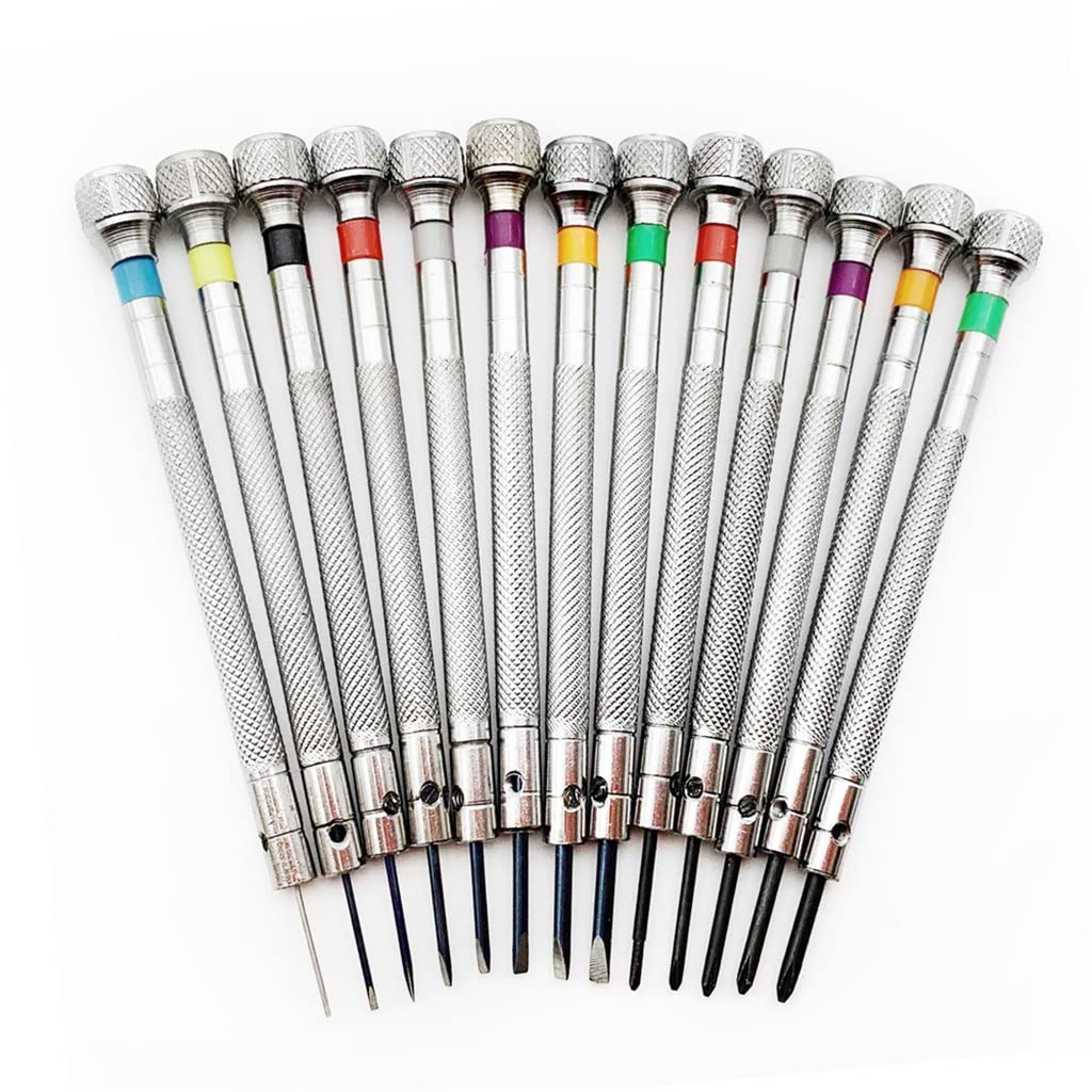 0,6mm-2,0mm 13-teiliges Uhrmacher-Set Uhrgläser Uhren Zubehör Reparaturwerkzeuge & Kits