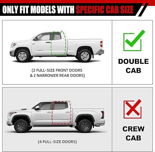 Miniatura 3 de Estribos de 6 pulgadas compatibles con Ford F250 F350 Superduty Super Duty 2017-2025 Estribos de cabina de acero inoxidable de alta luz, escalones