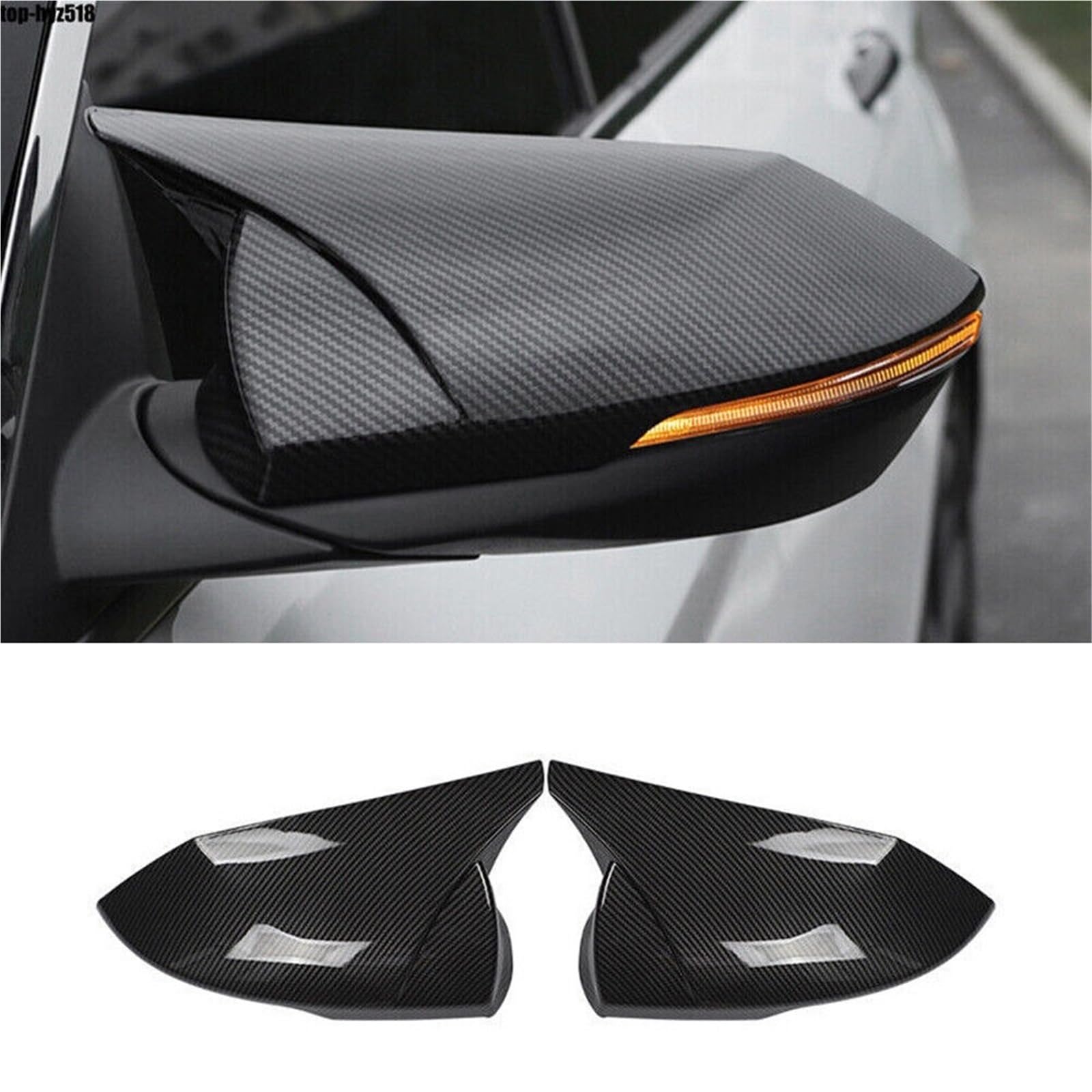 Rückspiegel Abdeckung Für Hyundai Für Elantra 2021 2022 | Auto-Rückseitenspiegel-Abdeckung Für Flügelkappe, Außentür, Rückansicht, Gehäuseverkleidung(Gloss Black)