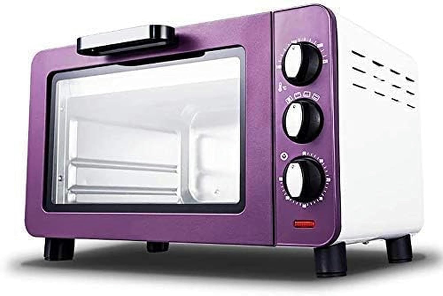 Mini Oven, Convection Kitchen with Timer, Small Electric Oven, Domestic Baked, Small Oven, 15 -Liter Convection Countertop Oven (Purple)