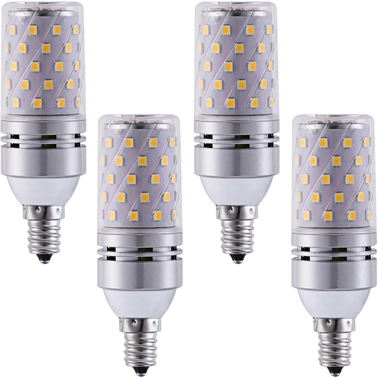 żarówka, Żarówka LED E12 12 W, 85 V–265 V, 120, odpowiednik żarówki halogenowej, 1200 lm, nieściemnialna, opakowanie 4 szt(Natural White,12W)