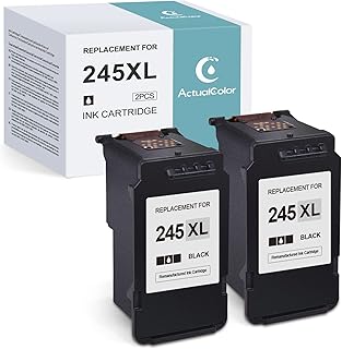 ActualColor C 245XL Ink Cartridge Remanufactured Ink Cartridge Replacement for Canon PG-245XL 245 XL Black for Pixma TR4520 MX492 MG2522 MX490 TS3122 TS202 TS3322 MG2525 MG2520 MG3022 TR4522 Printer