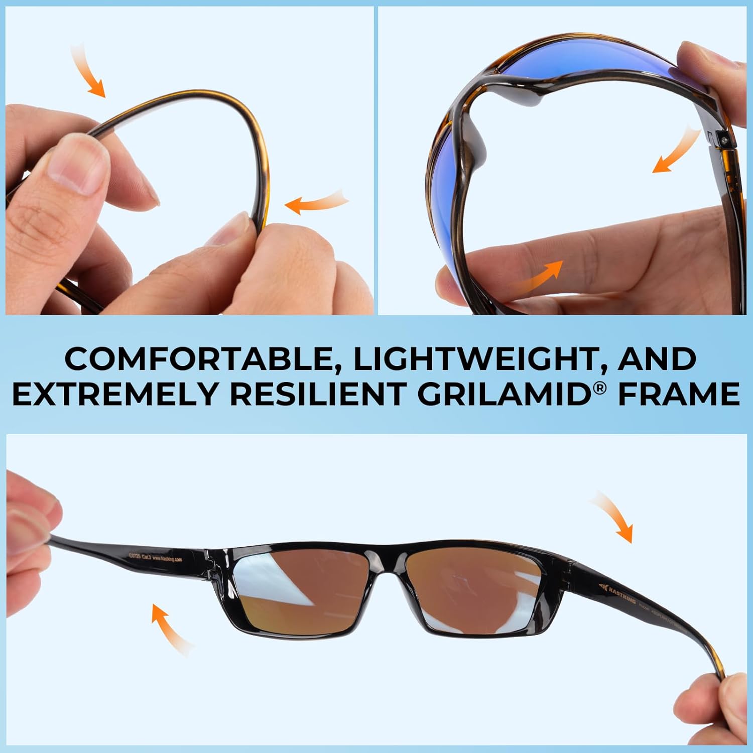 KastKing Huzzah Polarized Sport Sunglasses for Men and Women, Ideal for Driving Fishing Cycling and Running,UV Protection