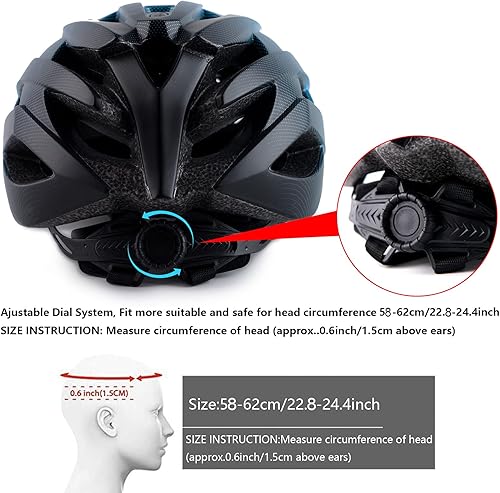 Miniatura 5 de Cascos de bicicleta para adultos, casco de bicicleta ajustable para hombres y mujeres, cascos ligeros de seguridad para ciclismo de carretera con