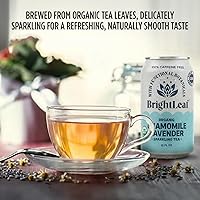 Vista 9 de BrightLeaf Regenerative Organic Sparkling Chamomile Lavender Tea – Cero azúcar y cero calorías – Bebida de té verde orgánico – Ingredientes que