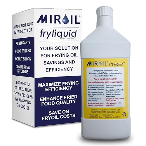 Vista 6 de Miroil FryLiquid, 3 botellas de 1 litro, reduce los costos de aceite, antioxidante para aceite de freír, prevenir la descomposición del aceite