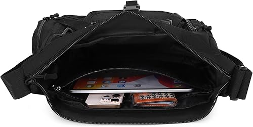 Miniatura 5 de ArcEnCiel Bolso bandolera táctico para hombre MOLLE Sling Mochila con parche