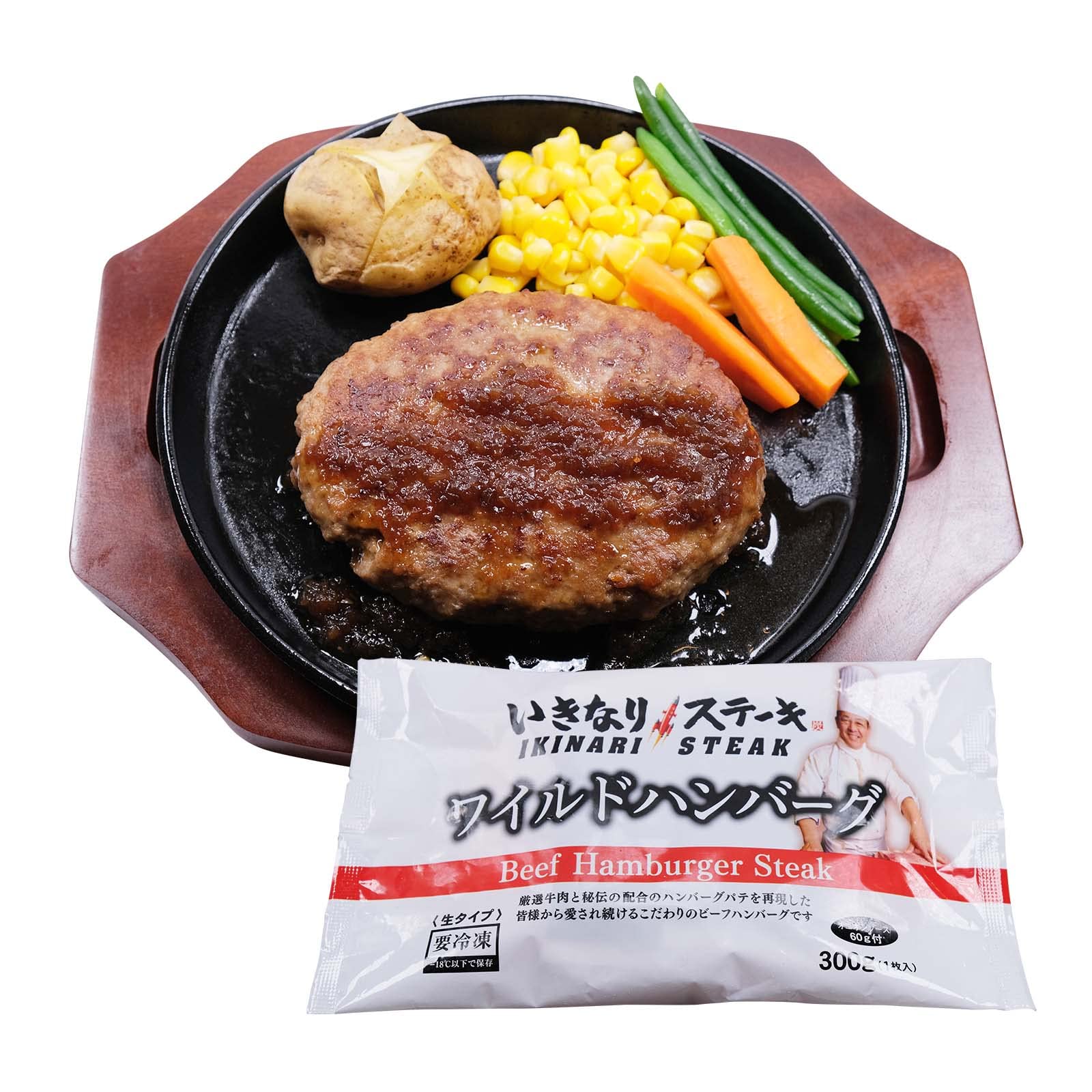Amazon.co.jp: いきなり！ステーキ 冷凍いきなり！ワイルドハンバーグ