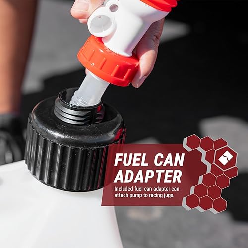 Miniatura 2 de TERA PUMP TRM20-XL - Bomba de transferencia de combustible manual de lata de carreras, bomba de sifón manual para bidones, manguera de salida de 4.2