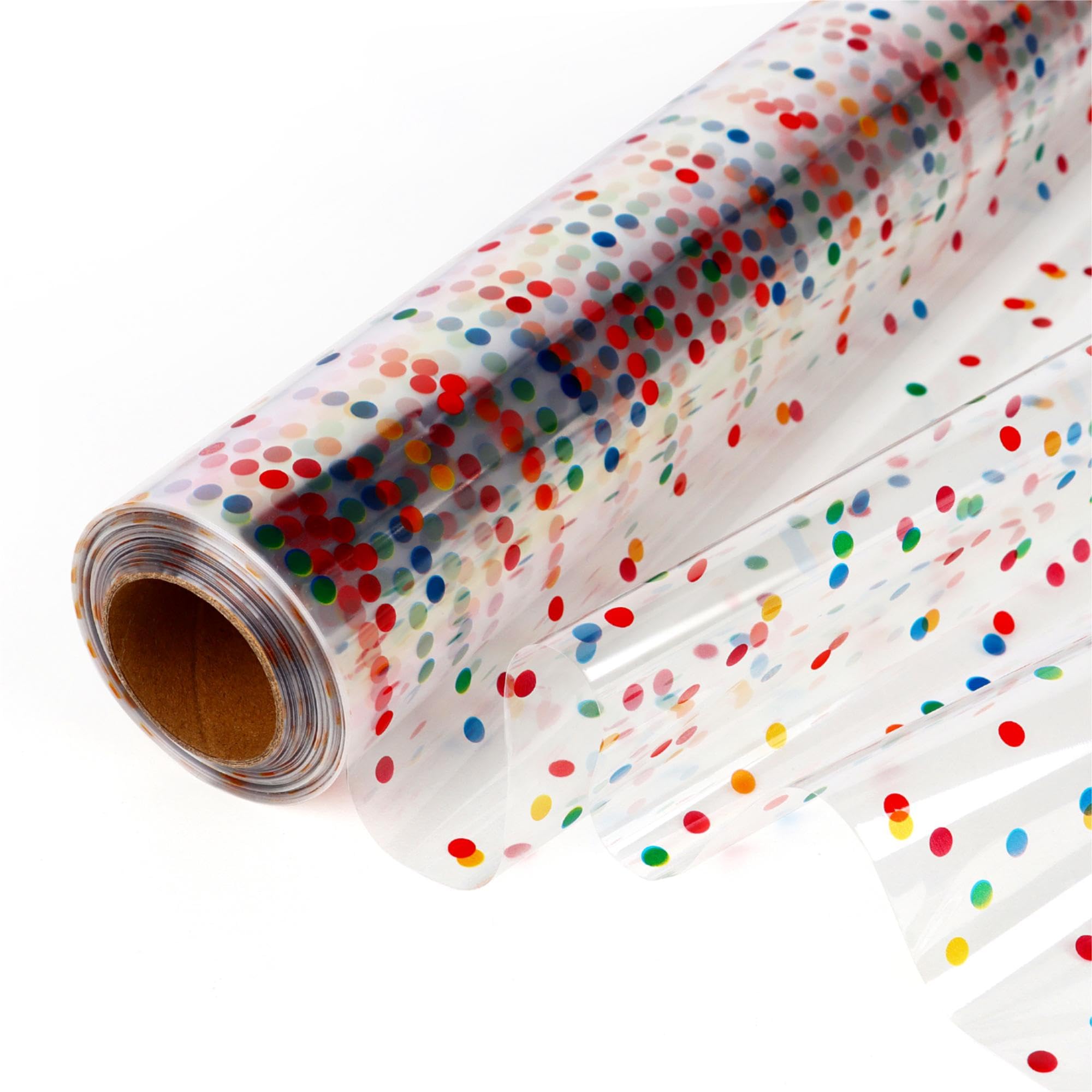 CMFYHMColorful Acrylic Cylinder, Multicolor Dots, 8 x 1.5 in