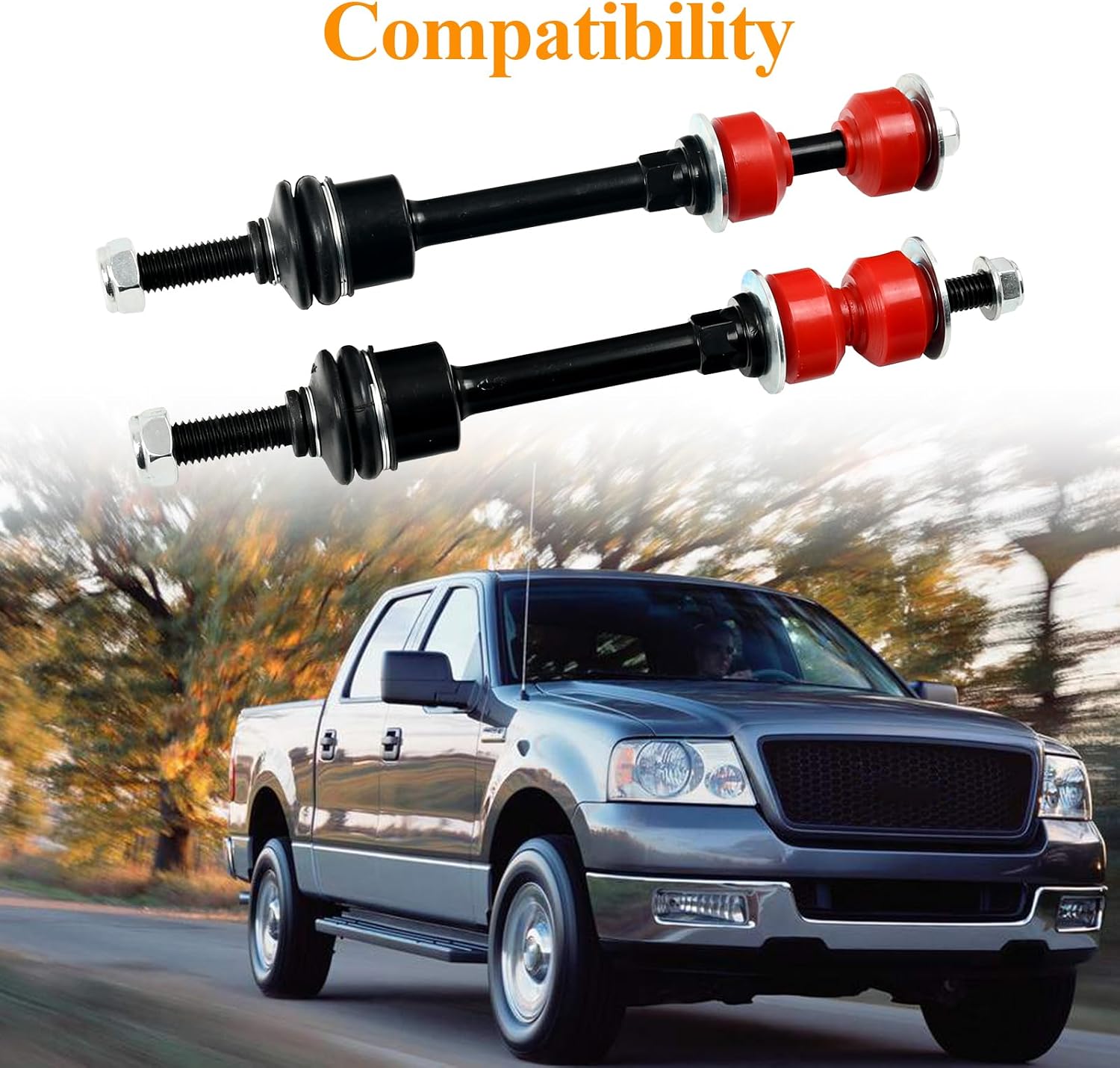 K80338 Front Sway Bar Links Compatible with Ford F-150 4WD 2005-2008,Front Stabilizer End Link-2PCS