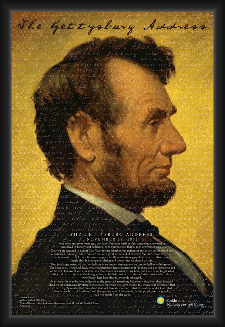 Poster encadré Lincoln Smithsonian 61x91 cm pour salon et bureau