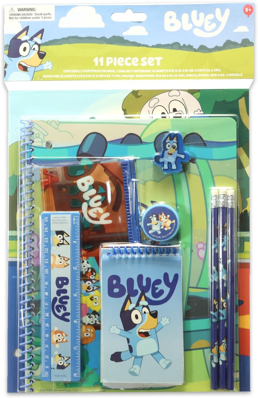 Bluey School Supplies for Girls Bundle w Notebook, Folder, Pencils, More image 2