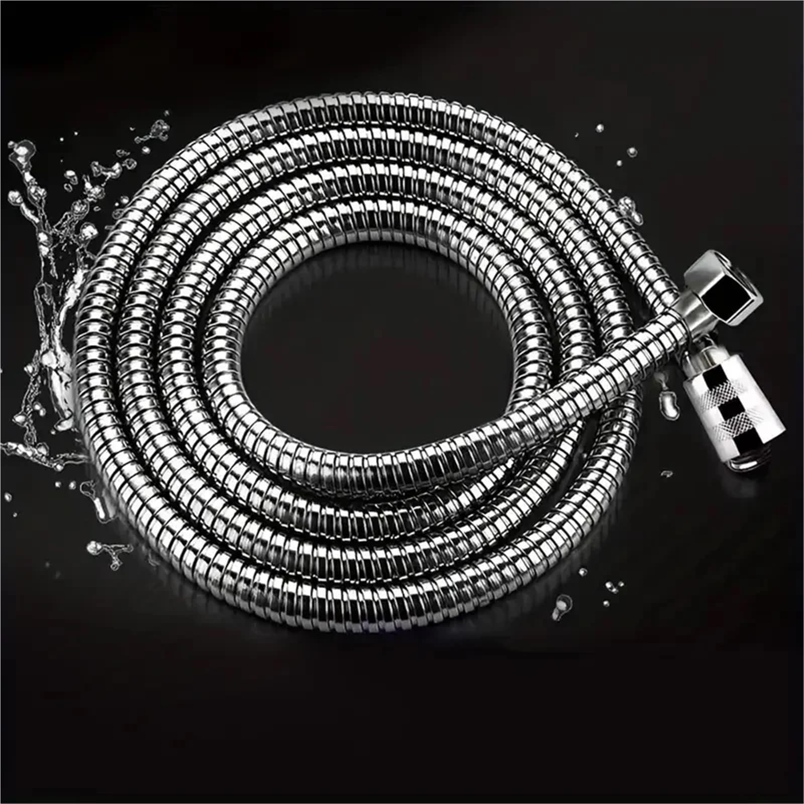 Manguera Ducha Manguera for Ducha de baño, Tubo Flexible de Acero Inoxidable, Cabezal de Ducha, fontanería for Accesorios de baño(3.0 M)
