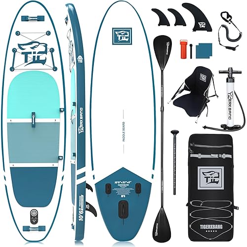 Inflatable Paddle Board with Premium SUP Board Accessories, Allround Paddle Boards for Adults/Kids,Stand Up Paddle Board Defender Collection