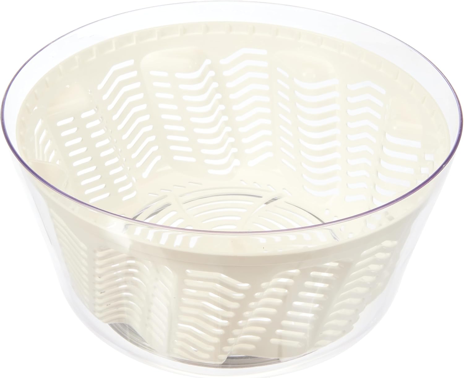 Zyliss Easy Spin 2 Salad Spinner, Large 6L Capacity, White, Unique AquaVent™ Technology, Retractable Cord and Brake System, Non-Slip Base, Easy Cleaning, Plastic