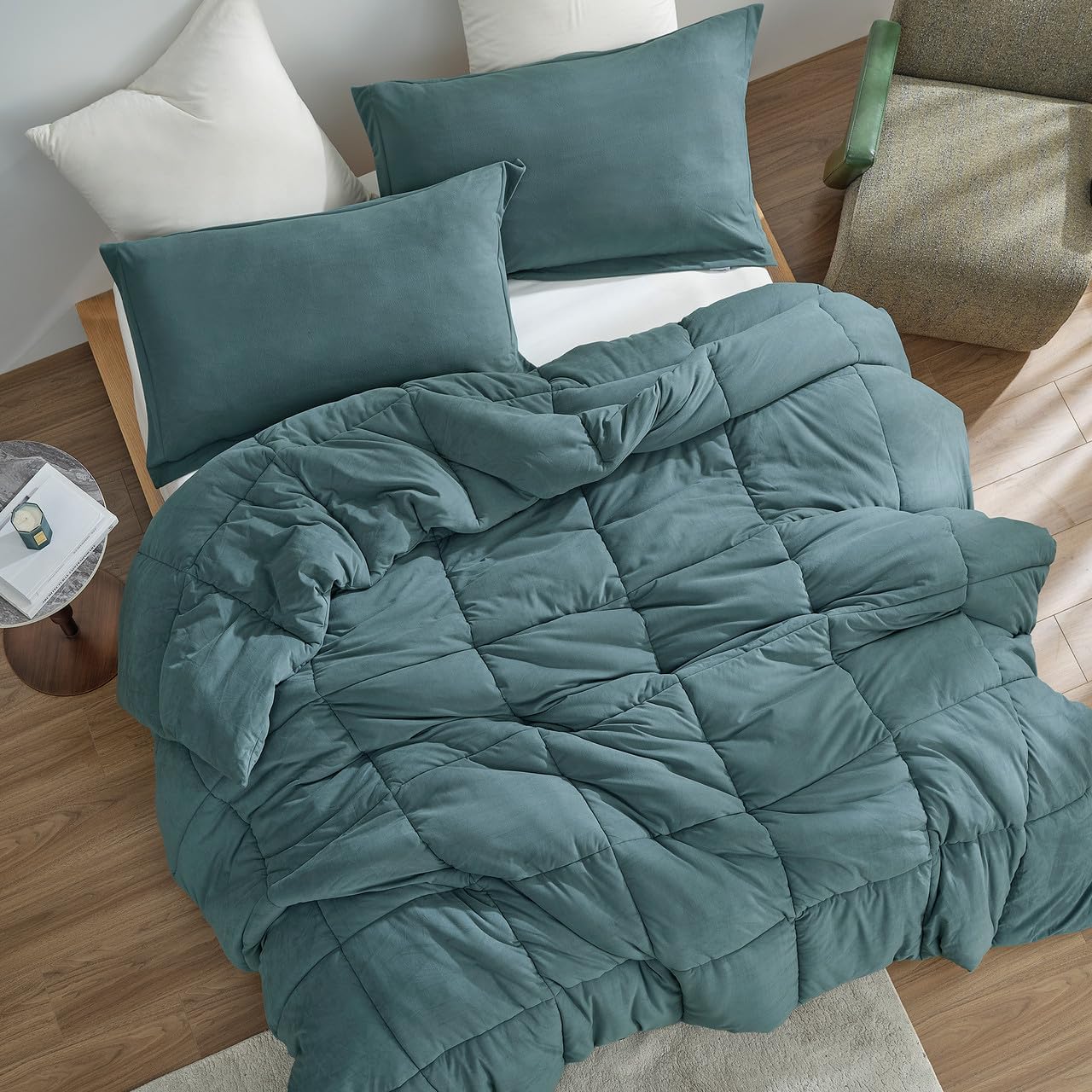 Coma Inducer If My Bed was a Hippo Oversized King Comforter - Tanzania Teal