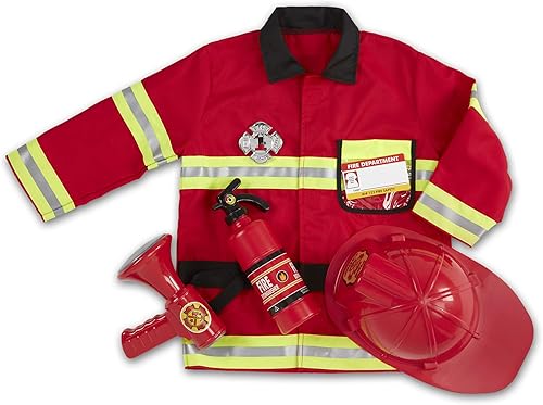Melissa & Doug Fire Chief Role Play Costume Dress-Up Set