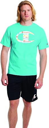 Champion Mens Classic T-Shirt, 3D Script