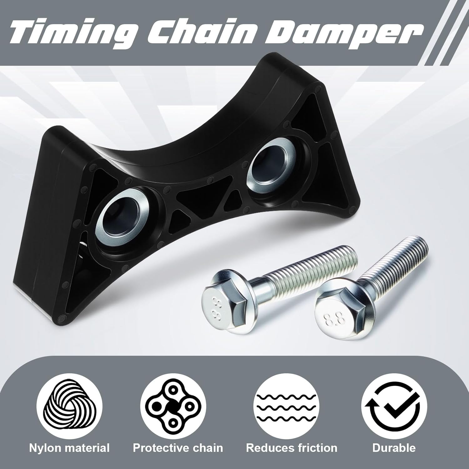 Shimeyao 2 Set Timing Chain Tensioner Damper Compatible with Tahoe Avalanche Timing Chain Tensioner with Bolt Fits 4.8L 5.3L 6.0L 6.2L LS Engines No.12588670/12570511