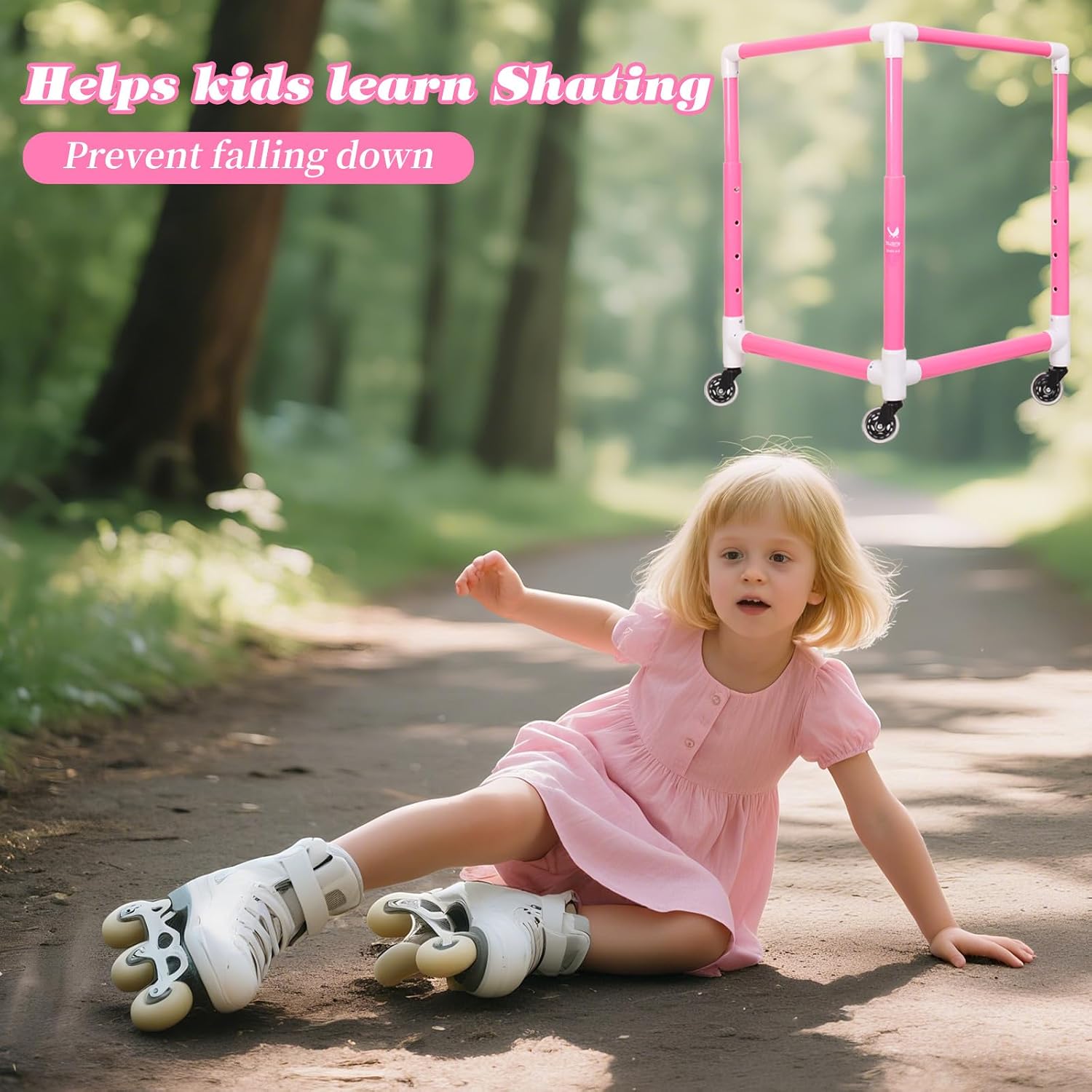 Skate Trainer, Skste aid, L-Style Roller Skate Trainer, Skating Balance Aid for Kids and Beginners, Roller Skate Learning Support Trainer